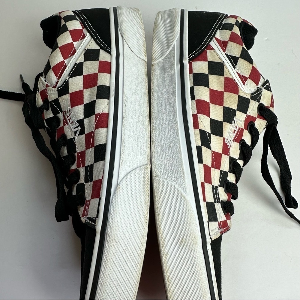 Vans Off The Wall Checkered Shoes Men’s Size 9 EU 42 Sneakers Red Black FLAW - Picture 7 of 10